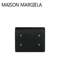 【ポイント5倍 5/10】メゾンマルジェラ Maison Margiela 二つ折り財布 小銭入れ付き ミニ財布 SA3UI0007 P4745 T8013 BLACK レディース財布 メンズ財布 ギフト・のし可