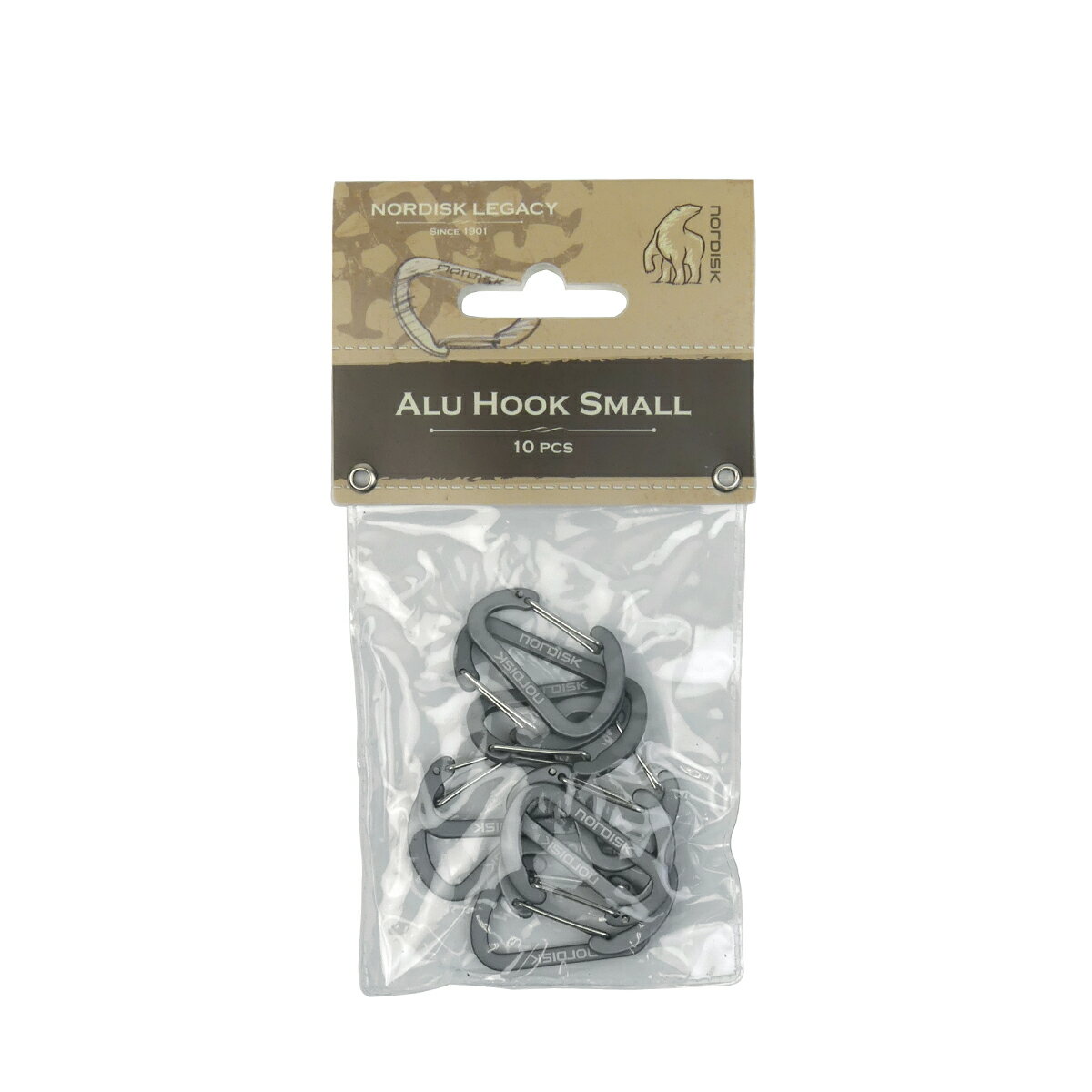 ノルディスク Nordisk アルミニウムフックS カラビナ 10個入り Aluminium Hook SMALL 10pcs 119079