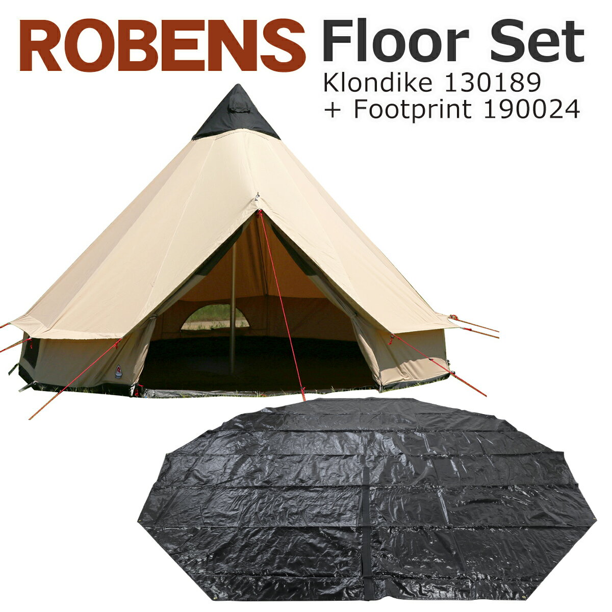 ローベンス クロンダイク 6人用ベルテント ＋ フットプリントセット Klondike 130189 / Footprint 190024 アウトバック レンジシリーズ Robens