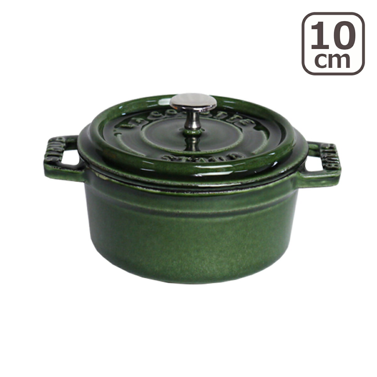 【ポイント5倍 8/15】ストウブ STAUB ピコ ココット ラウンド 10cm バジルグリーン（マジョリカグリーン）ホーロー 鍋 調理器具 COCOTTE ROUND ギフト・のし可のサムネイル