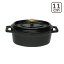 【4時間クーポン】【訳あり・箱なし】STAUB ストウブ ピコ ココット オーバル 11cm ブラック ホーロー 鍋 COCOTTE OVAL stb1101