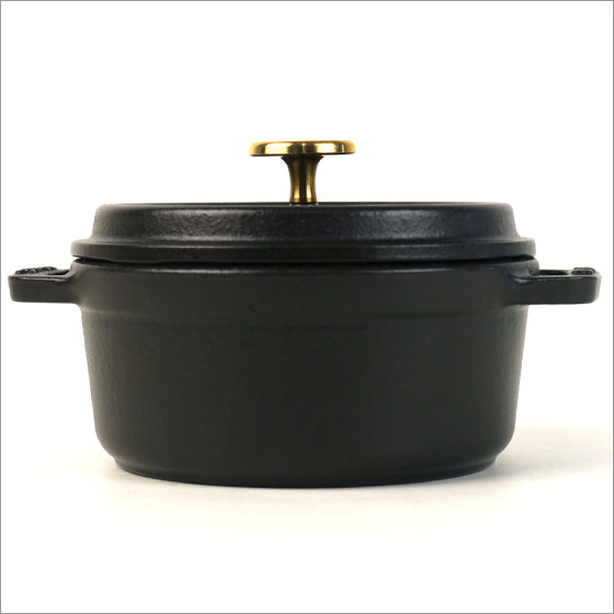 【ポイント5倍 8/20】ストウブ STAUB ピコ ココット ラウンド 14cm ブラック 1人分にも本格鍋！ COCOTTE ROUND stb1401 ストウブ ギフト・のし可