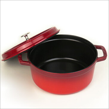 【訳あり・箱なし】STAUB ストウブ ピコ ココット ラウンド 18cm チェリー/レッド ホーロー 鍋 COCOTTE ROUND