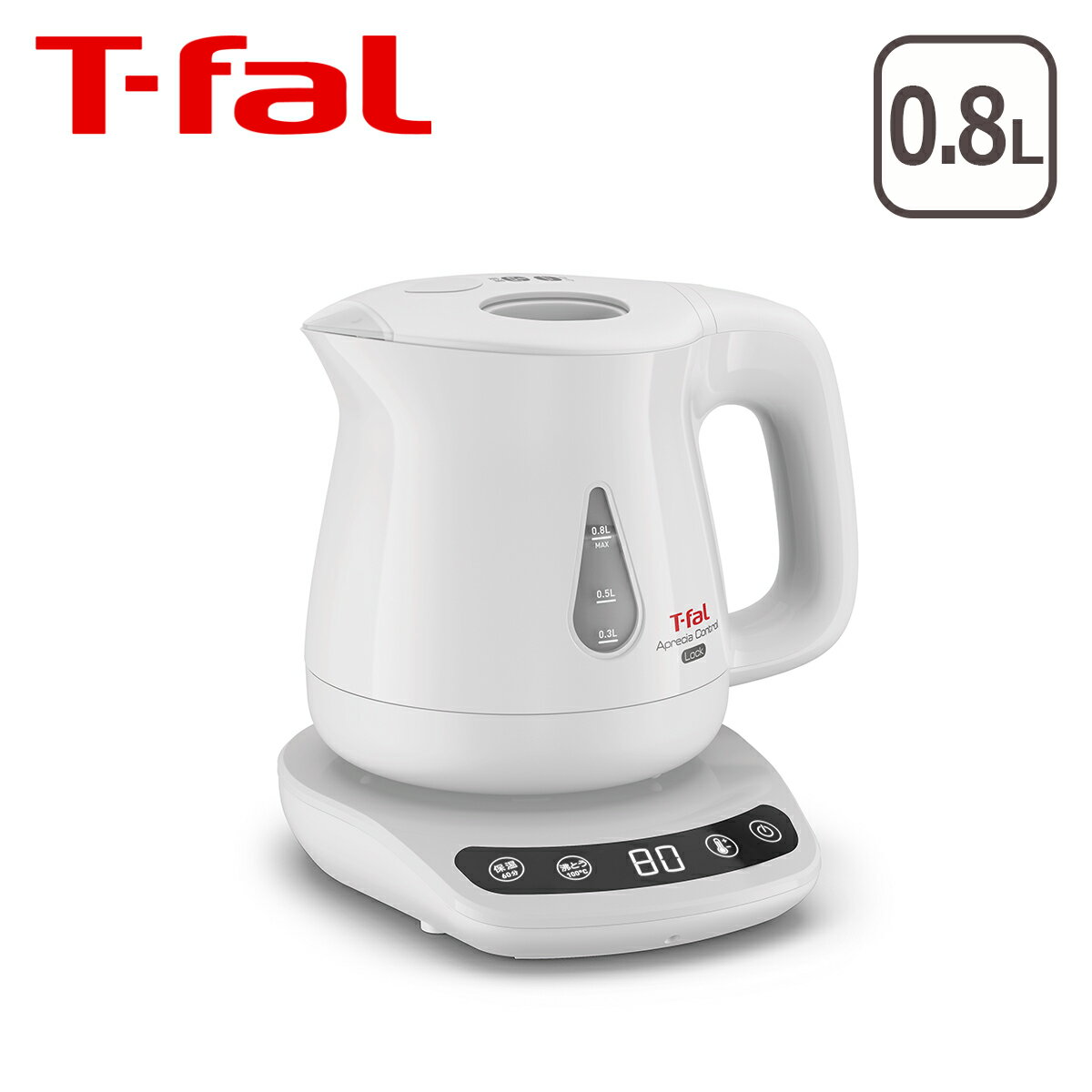 ティファール T-fal アプレシア ロック コントロール ホワイト 0.8L KO8401JPのサムネイル