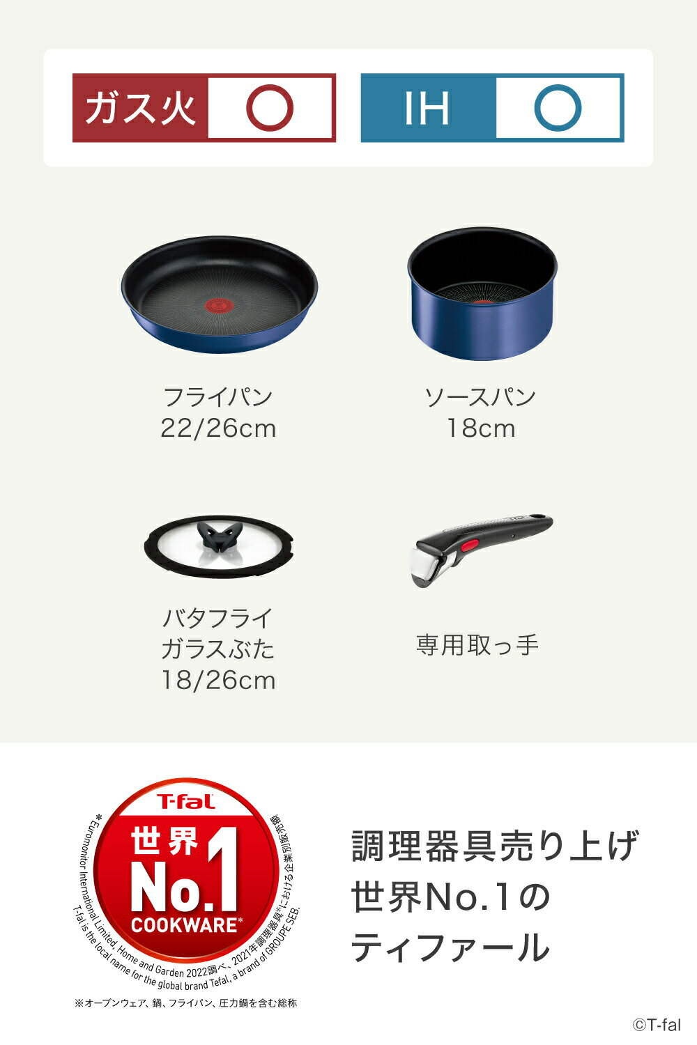 【ポイント5倍 4/1】ターナー付き！！【限定色】T-fal ティファール フライパン 6点セット インジニオ・ネオ IHブルーマーキーズ ・アンリミテッド L77991 IH対応 ガス ガス火 直火 兼用 ギフト・のし可