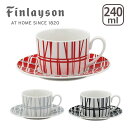 フィンレイソン商品一覧はこちら＞＞Finlayson フィンレイソン 1820年、フィンランドで創業された伝統あるテキスタイルメーカー。200年近い歴史を持つ【Finlayson（フィンレイソン）】は、寝装具、インテリア、生活雑貨などをデザインしています。 【CORONNA コロナ】1950年代の典型的なパターン。1958年、アイニ・ヴァーリのデザイン。幾何学的でシンプルであり、現代的なクラシックデザインが特徴。 ティータイムやコーヒーブレイクにピッタリのカップ＆ソーサー。単体使いも可能なので、とっても便利！シンプルな北欧デザインは、長く愛用しつづけたくなる色合いが素敵！ アイテム コロナ カップ＆ソーサー カラー レッド（モデルNo.：FIN10-1-28）・グレー（モデルNo.：FIN10-2-28）・ブラック（モデルNo.：FIN10-3-28） サイズ/重量/容量 （カップ）直径90 x H60mm / 170g / 240ml （ソーサー）直径155 x H15mm / 180g ※カタログサイズ記載。 素材 本体：磁器 商品について 釉薬のかかり具合により、若干の凹凸（釉溜まり）・色ムラ・色抜け等ある場合ございますが、こちらはメーカーの品質基準をクリアしたものです。返品・交換に対しての「不良・破損」の対象とはなりませんので、ご了承下さい。 電子レンジ（あたためのみ）可能。・急激な温度変化は破損の原因となりますのでおやめください。冷蔵庫から取り出してすぐのレンジの使用や、食器が熱いうちに冷たいものを入れるなどしないでください。直火・オーブン不可。 食洗機の使用はオススメしません。 仕様が予告なしに変更する場合がございます。 環境・パソコン設定によって、カラーが実際の商品と若干異なることがあります。