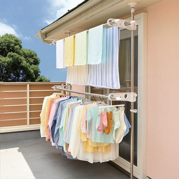 ポーリッシュ　突っ張り式物干し　ベランダ用　PS-20