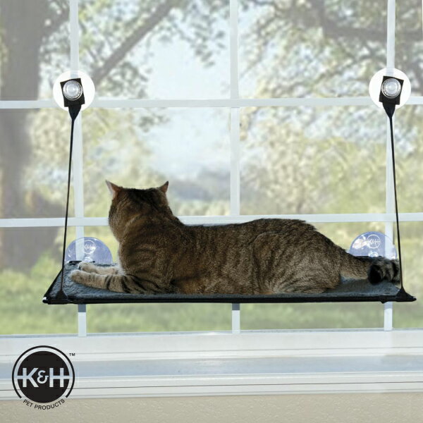 [送料無料]キャットベッド K&H イージーマウント ベッドシングル KH9091 kitty sill-EZ window mount 窓取付け 猫の遊び場 ハンモック ペットベッド 窓際 足場 インスタ映え かわいい おしゃれの写真
