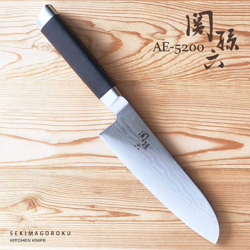 【三徳包丁】関孫六 ダマスカス 三徳包丁 165mm AE5200 和庖丁 名刀 国産 三徳（包丁 AE-5200 キッチン用品 調理用具 器具 庖丁 おしゃれ かっこいい 日本製）貝印