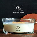 【アロマキャンドル】Wood Wick アロマキャンドル ウッドウィック ハースウィックL ホワイトティー ジャスミン W940053048 フレグランスキャンドル（暖炉 焚き火 音 アロマ おしゃれ 癒し プレゼント 贈り物 お祝い 母の日ギフト）カメヤマキャンドルハウス