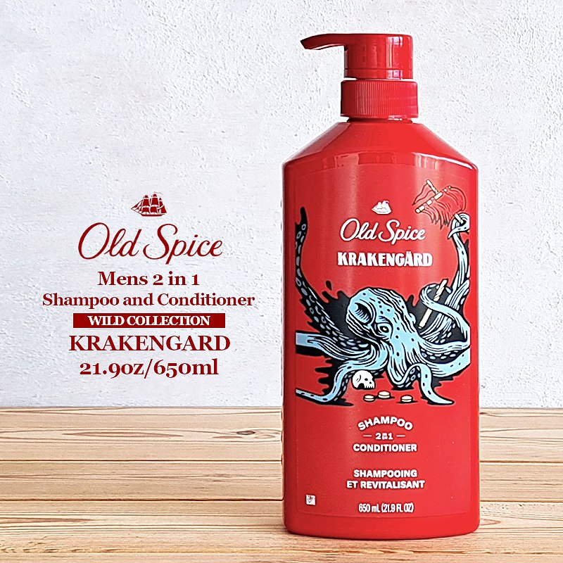 【シャンプー・コンディショナー】Oldspice オールドスパイス 2in1 シャンプー＆コンディショナー クラーケンガード ワイルドコレクション 21.9oz 650ml（WILD COLLECTION・KRAKENGARD・お風呂・ヘアケア・メンズ・バス）Procter & Gamble