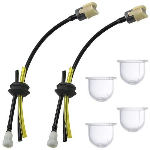 草刈機刈払機燃料ライン用燃料ライン交換2セット芝刈り機部品燃料ホースセット交換用部品取り付けが簡単柔軟性防錆性草刈り機部品草刈機部品パーツ(燃料ライン2個 プライマリーポン…