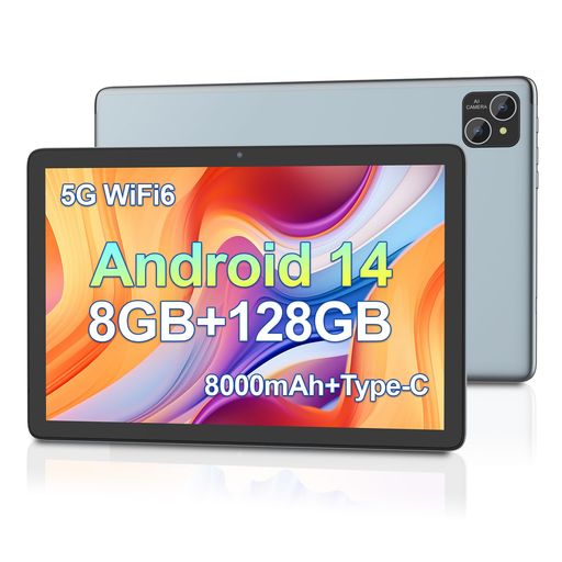 BAKEN ANDROID 14 10.1インチタブレット。WI-FIモデルで、8GB+128GBの大容量に加え、1TB TFカード拡張可能。8コアCPU搭載、8000MAHバッテリーで、 5G WI-FI