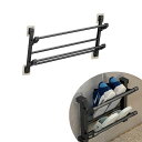 GKSCXEXEスリッパラック壁掛け靴ラック靴入れ30cm2段壁かけ穴不要両面テープ8枚付き引っ掛け粘着式省スペースシューズラック靴収納窄版靴棚金属製大容量安定軽量防水性壁掛けフックドア…