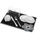 Exgox水切りマット食器乾燥マットキッチンシンク上シリコン製水切りトレー滑り止速乾断熱マット皿置きお手入れ簡単丸めて収納おしゃれ(約40X30CMブラック)