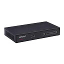 BUFFALOGiga対応金属筺体電源内蔵8ポートブラックスイッチングハブ日本メーカーLSW5-GT-8NS/BK