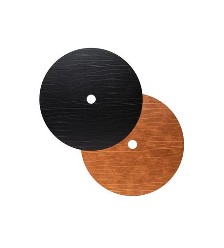 LINDDNA ơ֥ޥå TURNTABLE ơ֥ѥޥå M LEATHER MAT BUFFALO BLACK/NATU...