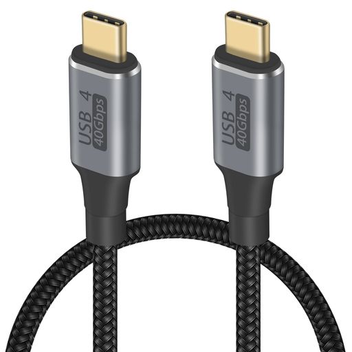 Duttek Thunderbolt 3 短い充電ケーブル, 40Gbps USB Type C短いケーブル USB 4オスオス 8k Thunderbolt 4 ケーブル PD 100W 高速充電器 8K@60Hz ビデオ出力 Thunderbolt