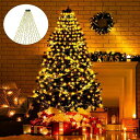 クリスマスツリー電飾2M16本400球ledイルミネーションledツリーライトイルミネーション防水usb式タイマー付きクリスマス用ライトウォームホワイト