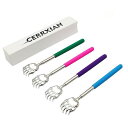 CERRXIAN孫の手クマの爪伸縮携帯伸びる熊の手伸びる孫の手かゆいところに手が届く伸縮自在背中かボディくすぐる、ステンレス鋼とゴム製のハンドルで作られた、四本...