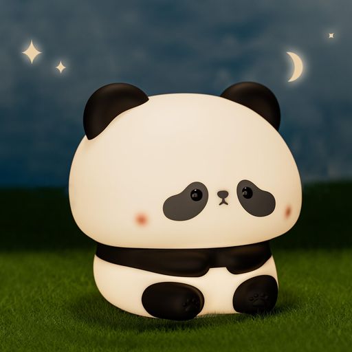 BASON パンダナイトライト 愛らしいパンダのシリコーンの夜ライト ベッドサイドランプ 3階段調光 USB-C充電式 30分タイマ設定 間接照明 授乳ライト ルームライト 常夜灯 寝室用ライト 熊型 目に優しい 枕元ライト かわいいタッチ式ランプのサムネイル