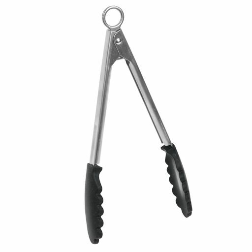 パール金属トング18cmシリコーン製ブラックハーブキッチンC-7528