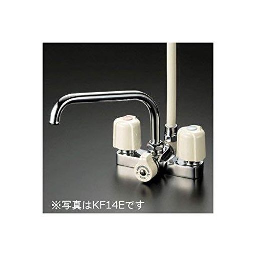 星(白抜き)KVK 浴室用水栓【KF14ZER3】星(白抜き) ご不在時の商品配達のご連絡のため、電話番号はなるべく携帯電話の番号を入力してください。KVK デッキ形2ハンドルシャワー 固定コマ 300パイプ付 【KF14ZER3】