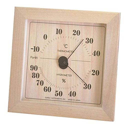 エンペックス(EMPEX)温度計・湿度計-13x13x2.8cmTM-4673