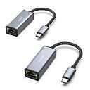 BENFEI2個有線LANアダプタUSB-C-イーサネットアダプター、USBType-C(Thunderbolt3/4)-10/100/1000Mbps高速RJ45ギガビットイーサネットLANネットワークアダプター