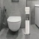 YUET自立式トイレットロールホルダー自立式折りたたみ式ペーパーホルダートイレットペーパースタンド収納ステンレススチールバスルーム自立式ディスペンサー収納付きペーパーロール5…