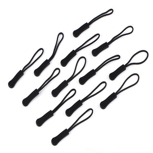 ジッパータブジッパープル12本セットファスナー引き手チャックリュック/カバン/バッグ/衣類プルコード交換・延長用