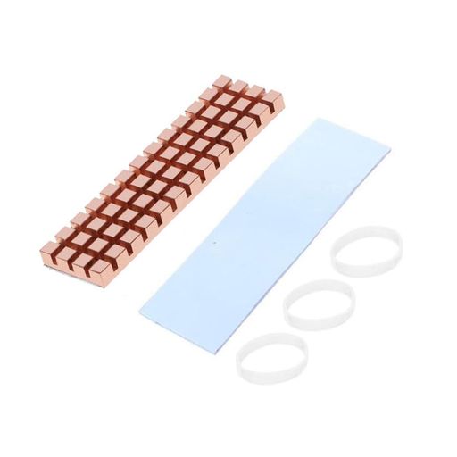 M.2SSDヒートシンク1.5m薄型銅製熱暴走対策冷却ラジエーターフィンCPUICチップ2280M2SSDPS5ノートPC用ヒートシンク回路基板LEDアンプに適用(70mm*20mm*2mm)