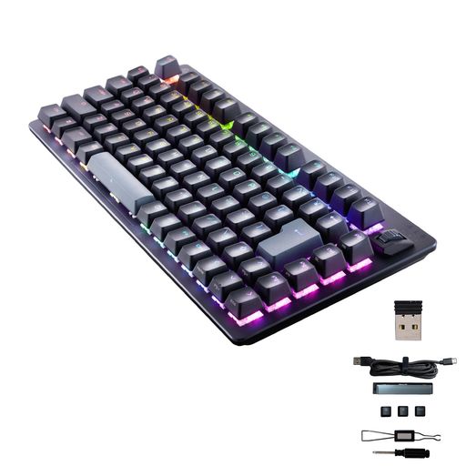 エレコム ゲーミングキーボード V custom VK520 Bluetooth 2.4Ghz無線 有線 着脱式 メカニカル 75%サイズ ブラック TK-VK520LBK