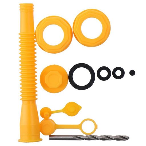 41PCSガス缶注ぎ口交換セット、ガス缶ノズル、曲げ可能なチューブ、ネジカラー並目ネジと細目ネジ、ネ..