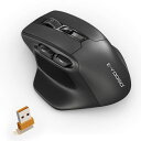 マウスワイヤレスマウス大きな手用のX-31大型マウス5レベル4800DPI切替6ボタン人間工学に基づいた【戻る/進むボタン搭載】省電力静音パソコンマウス18か月のバッテリー寿命ラップトップMa…