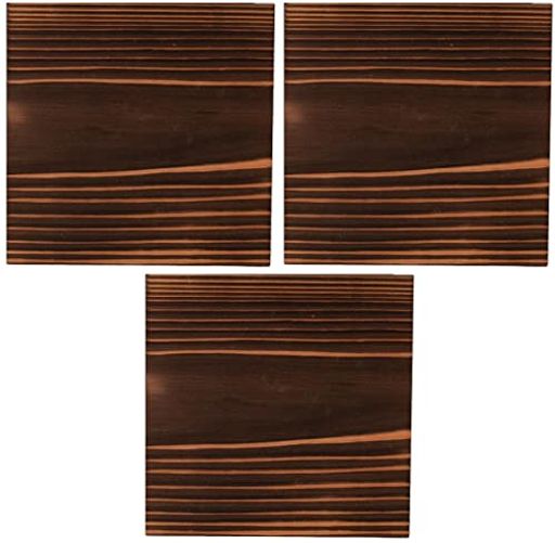 セトモノホンポ(Setomonohonpo)3個セット18cm角焼杉板[18x18x0.8cm]【敷板】