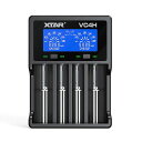 XTARVC4Hリチウム充電器電池充電器3.6V/3.7Vリチウムイオン電池10400~32650保護回路付21700電池対応1.2Vニッケル水素電池/ニカド電池対応AAAA/AAA/AA/A/SC/CTYPE-C入力