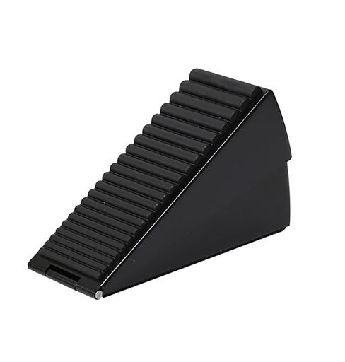 ドアストッパーステンレス製玄関室内高さ調節可能重いドアに対応ゴム滑り止め付きブラック(1)