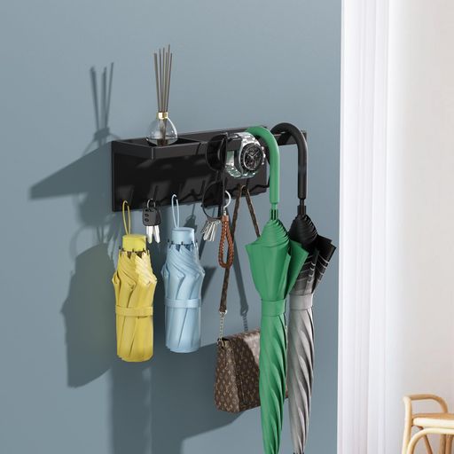 Giznzg傘立てマグネットフック付きアンブレラスタンドトレー付き小物収納玄関ドア用アンブレラホルダー..