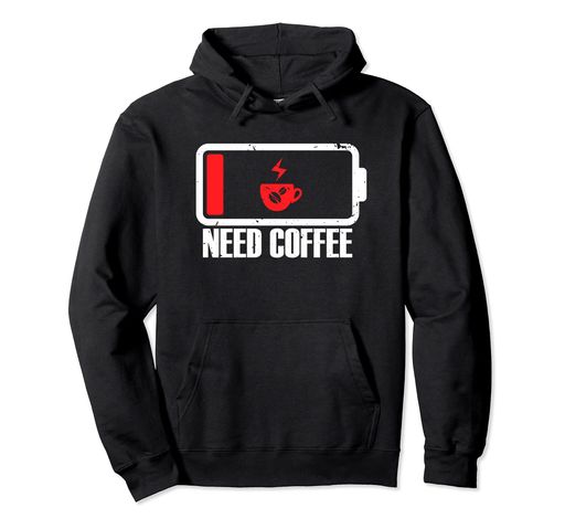 低バッテリーコーヒーが必要|コーヒー愛好家パーカー 低バッテリーコーヒーが必要|コーヒー愛好家パーカー