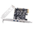 CYカードUSB3.1Gen15GbpsデュアルタイプAおよびタイプCUSB-Cメス-PCI-EExpress1xカードアダプターuPD720201ロープロファイルブラケット付き(2)