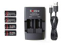 SOSHINECR123A充電池4本+充電器セット3.0V(3.2V)