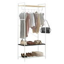 fusehomeハンガーラック衣類ラック洋服ラック頑丈スリム幅80cmパイプハンガーハンガーおしゃれ服掛け耐荷重シングル衣類収納大容量多機能ホワイト
