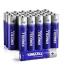 KINGCELL乾電池単4形24本パック、アルカリ単4電池超耐久アルカリ電池性能と漏れ防止設計より安全な使用保存期限10年信頼できる家庭用エネルギー悪天候に備える