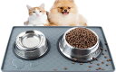 ペット 食事マット 猫 食事マット 犬 食事マット シリコン製 ペットマット 給餌マット 猫砂マット トイレトレーマット 滑り止め 溢れ止め 撥水 防水 防汚 丸洗い (48X30CM グレー)