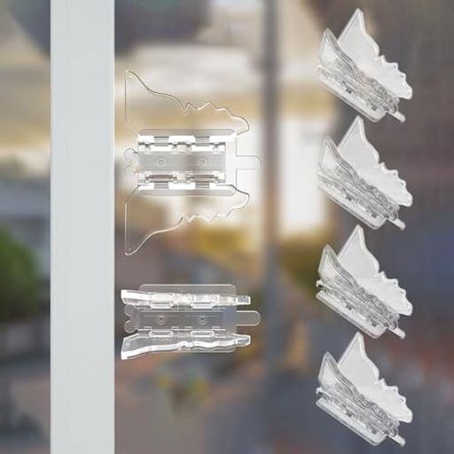 BaraRose窓ロック全透明最薄モデル窓ロック引き戸ストッパー4個入り転落防止・脱走防止子供・赤ちゃん..