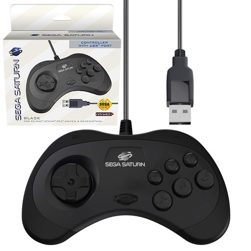セガ公認サターンゲームパッドコントローラーOfficialSegaSaturnUSBController8-ButtonArcadePadBlackforPC/Mac/Steam セガ公認サターンゲームパッドコントローラーOfficialSegaSaturnUSBController8-ButtonArcadePadBlackforPC/Mac/Steam