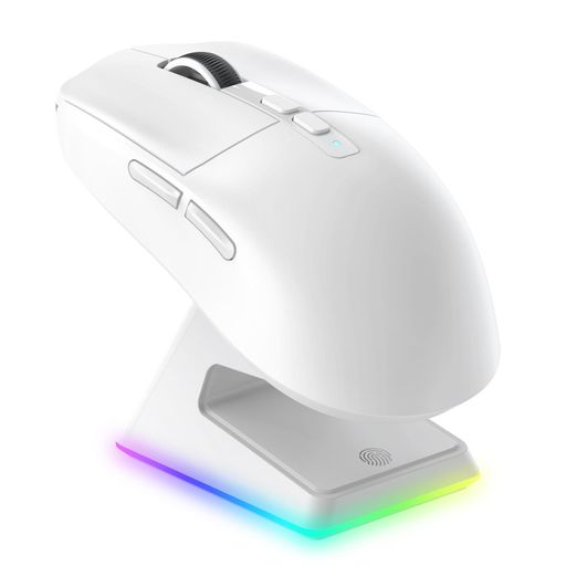 A.JAZZ x ATTACK SHARK X6 ゲーミングマウス 無線 軽量 49g ワイヤレス Bluetooth/2.4Ghz/USB-C マウス ゲーミング PAW3395センサー 26000DPI グネット式充電スタンド付き 急速充電
