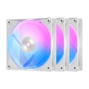OcypusDeltaF12ARGB120mmPCケースファン、最大2000RPMの大風量、4ピンPWM制御ケースファン、低ノイズ&油圧ベアリング(ホワイト-3PCS)