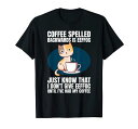 コーヒー 猫 ワードプレイ Tシャツ